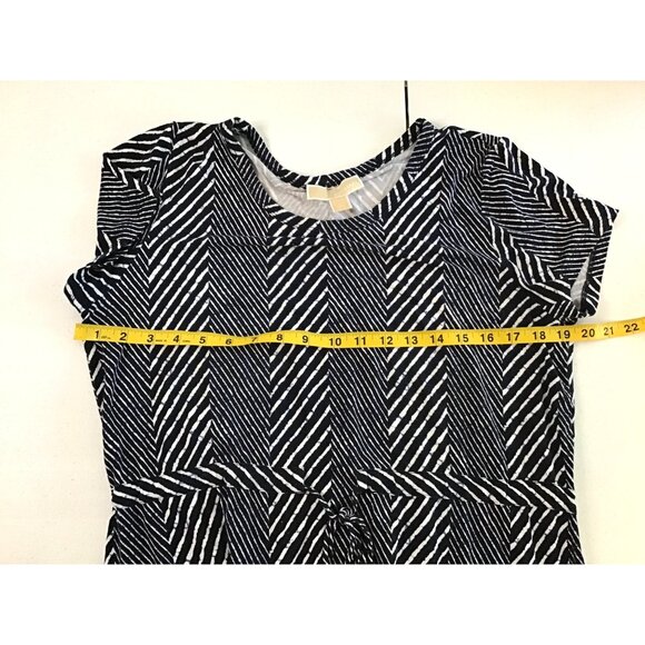 MICHAEL KORS- WOMENS SIDE SPLIT LIGHT WEIGHT SHORT SLEEVE MAXI DRESS SIZE LARGE - Picture 5 of 7